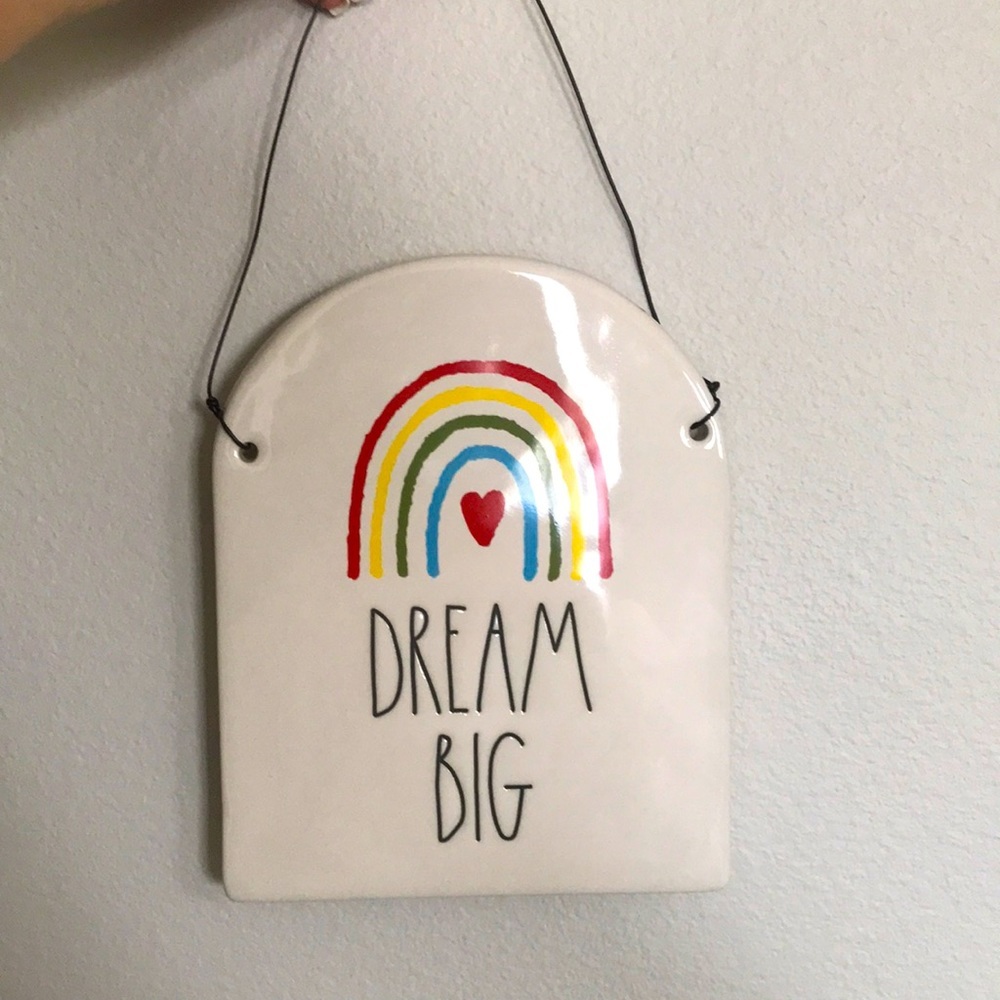 RAE DUNN DREAM BIG HANGING WALL PLAQUE